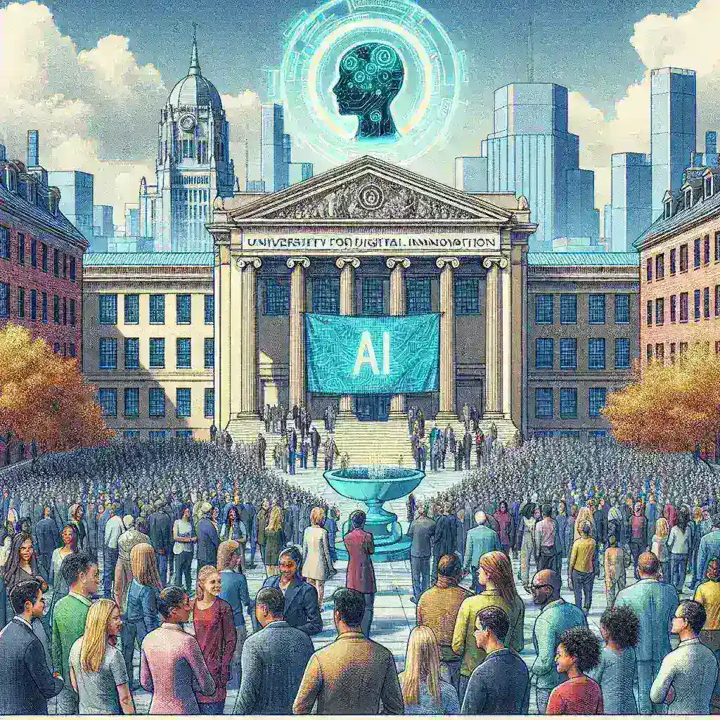 "AI Center Universitas Brawijaya inauguration ceremony showcasing advanced digital innovation technology and research collaboration."